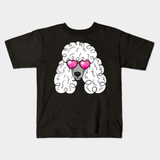 Poodle With Sunglasses Kids T-Shirt